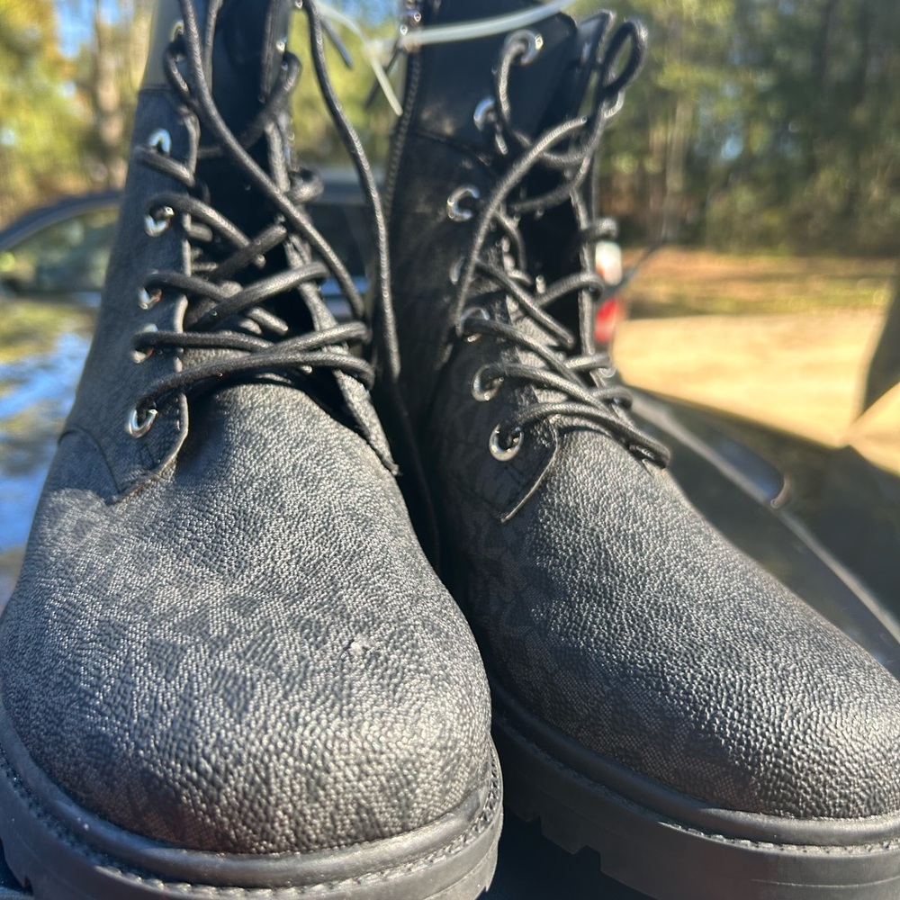 Michael Kors Alistair Signature Logo Combat Boot